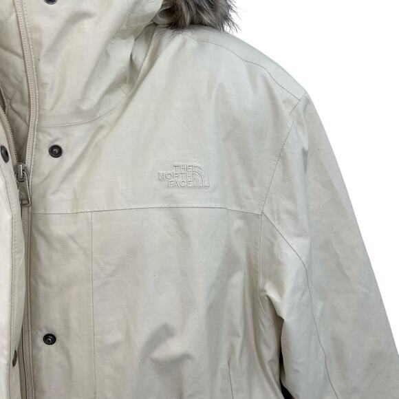 The North Face Women's Downtown Parka‎ Jacket Vintage White Size XXL *Flaws - Picture 6 of 16